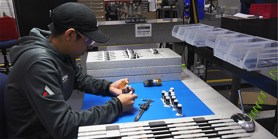 Haydon Kerk Pittman employee assembles a product